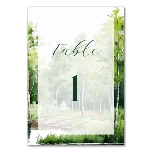 Numéro De Table Mariage à la Montagne Brumeuse (Par défaut)