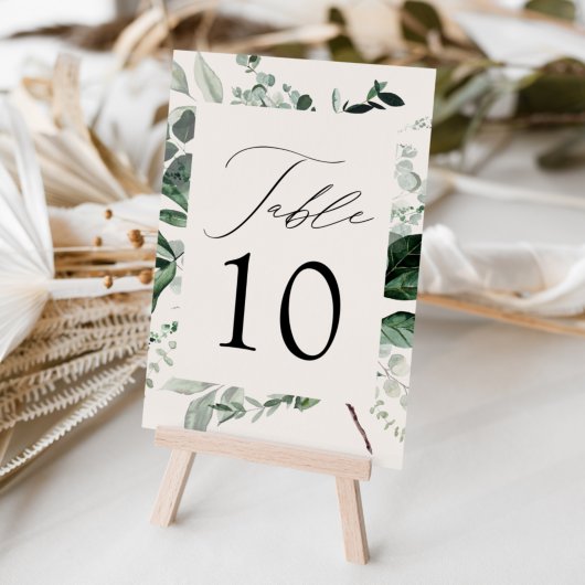 Numéro De Table Mariage à la végétation luxuriante