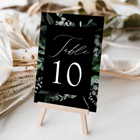 Numéro De Table Mariage à la Végétation Luxuriante