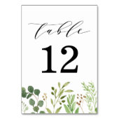 Numéro De Table Mariage à la verdure à l'aquarelle (Par défaut)