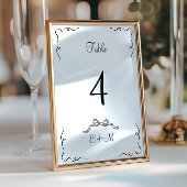 Numéro De Table Mariage à main fantaisiste