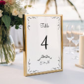 Numéro De Table Mariage à main fantaisiste