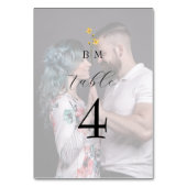 Numéro De Table Mariage à Monogramme Photo (Dos)
