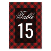 Numéro De Table Mariage à plat moderne Red Buffalo (Par défaut)