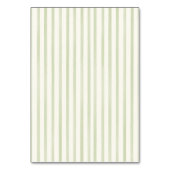 Numéro De Table Mariage à rayures vert sauge (Dos)