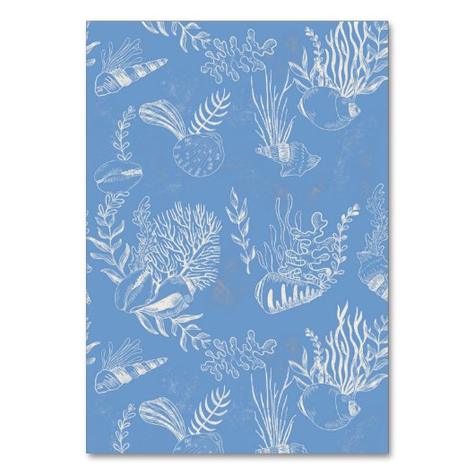 Numéro De Table Mariage à thème Blue Toile Ocean (Dos)