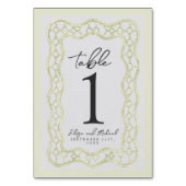 Numéro De Table Mariage à Treillis Français Vert Sauge (Par défaut)