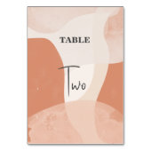 Numéro De Table Mariage Abstrait en terre cuite de Bohême (Dos)