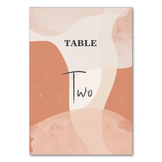 Numéro De Table Mariage Abstrait en terre cuite de Bohême (Par défaut)