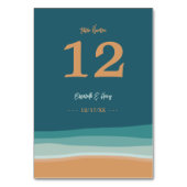 Numéro De Table Mariage Abstrait Ocean Beach (Par défaut)