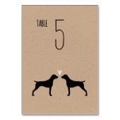Numéro De Table Mariage allemand Pointer Dog Silhouettes (Par défaut)