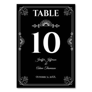 Numéro De Table Mariage alternatif Halloween gothique