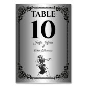 Numéro De Table Mariage alternatif Halloween gothique (Dos)
