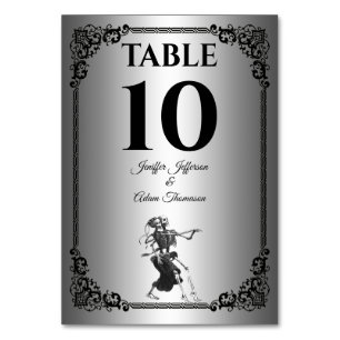 Numéro De Table Mariage alternatif Halloween gothique