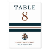 Numéro De Table Mariage Ancre bleu marine (Par défaut)