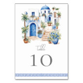 Numéro De Table Mariage aquarelle Grèce (Par défaut)