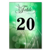 Numéro De Table Mariage Arrière - plan moderne Deep Green Bokeh (Par défaut)