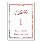 Numéro De Table Mariage Art Déco de Conte de Fées (Dos)