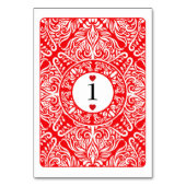 Numéro de table Mariage As de cœur Cartes à jouer (Dos)