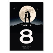 Numéro De Table Mariage au-dessus de la Lune (Dos)
