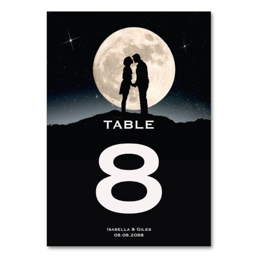 Numéro De Table Mariage au-dessus de la Lune (Par défaut)