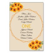 Numéro De Table Mariage au tournesol décontracté (Par défaut)