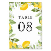 Numéro De Table Mariage au verger de citrons (Par défaut)