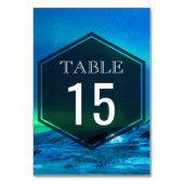Numéro De Table Mariage aurora nord de l'Arctique (Dos)