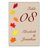 Numéro De Table Mariage aux feuilles d'automne (Par défaut)