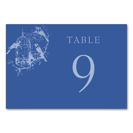 Numéro De Table Mariage Birdcage (Dos)