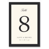 Numéro De Table Mariage Black & Ecru Classic Script (Par défaut)