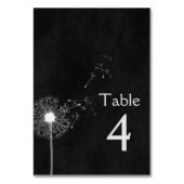 Numéro De Table Mariage blanc Dandelion (Dos)