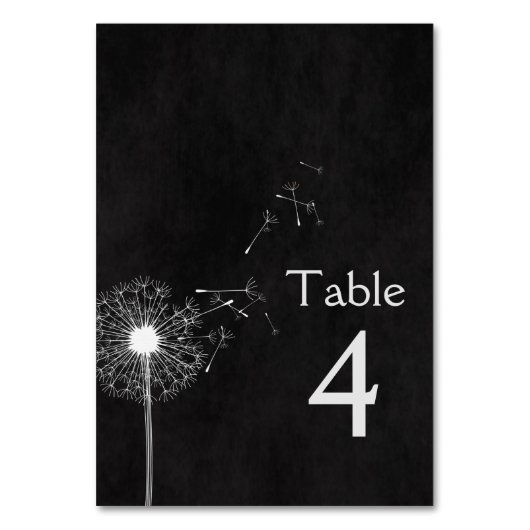 Numéro De Table Mariage blanc Dandelion (Par défaut)