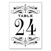 Numéro De Table Mariage blanc vintage noir (Par défaut)