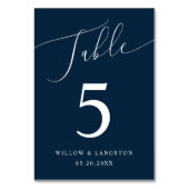 Numéro De Table Mariage bleu bleu bleu marine (Par défaut)