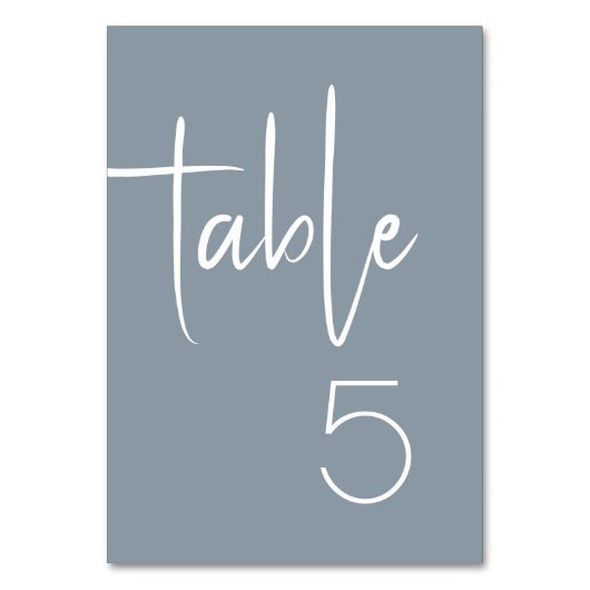Numéro De Table Mariage bleu Dusty (Par défaut)