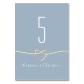 Numéro De Table Mariage bleu Dusty (Dos)