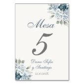 Numéro De Table Mariage bleu espagnol Dusty (Par défaut)