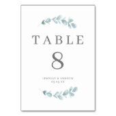 Numéro De Table Mariage bleu Ethereal Eucalyptus (Par défaut)