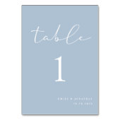 Numéro De Table Mariage bleu foncé simple et élégant (Par défaut)