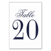 Numéro De Table Mariage bleu marine (Dos)