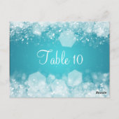 Numéro de table mariage Bleu nuit étincelant (Dos)