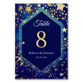 Numéro De Table Mariage bleu nuit étoile céleste (Par défaut)