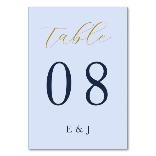 Numéro De Table Mariage bleu opulent (Par défaut)