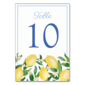 Numéro De Table Mariage bleu poudré Positano Lemons (Par défaut)