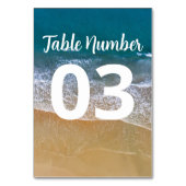Numéro De Table Mariage Blue Sea Beach (Dos)