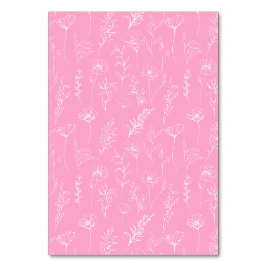 Numéro De Table Mariage bohème rose chaud (Dos)