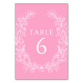Numéro De Table Mariage bohème rose chaud (Par défaut)