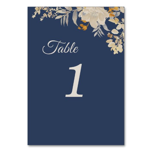 Numéro De Table Mariage Boho d'automne bleu poussiéreux Numéro de (Par défaut)