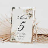 Numéro De Table Mariage Boho espagnol